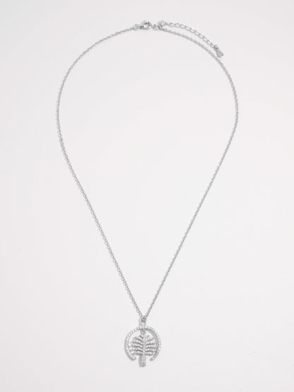 925 Sterling Silver Zircon Pendant Necklace