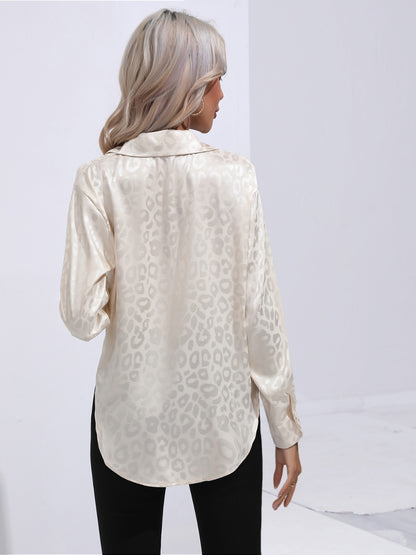 Printed Collared Neck Buttoned Shirt