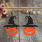 Wooden Pumpkin Shape Earrings