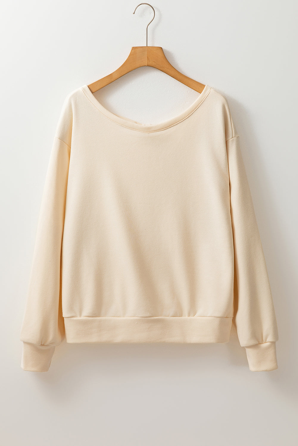 Bow Cutout Round Neck Long Sleeve Sweatshirt